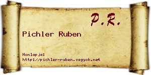 Pichler Ruben névjegykártya